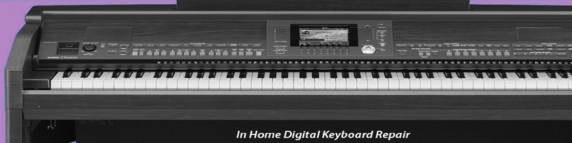 Digital piano keyboard in home repair